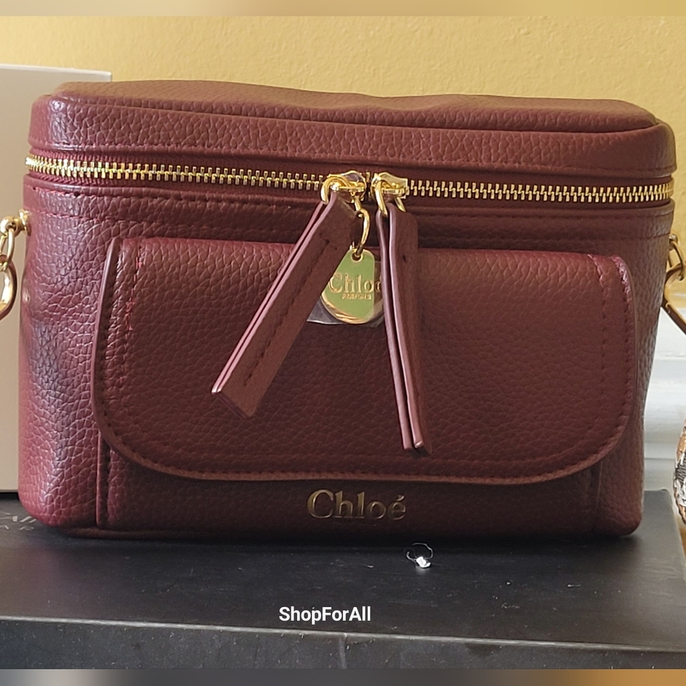 Chloe Burgundy Crossbody Bag - Picture 8 of 15